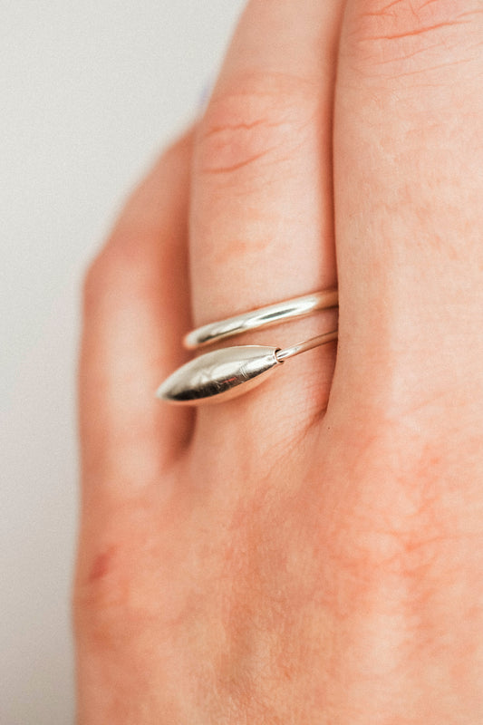 Baguette Spinner Ring Set of 2, Sterling Silver