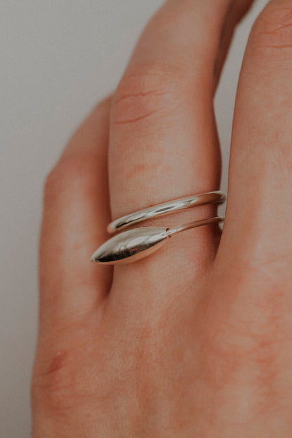 Baguette Spinner Ring Set of 2, Sterling Silver