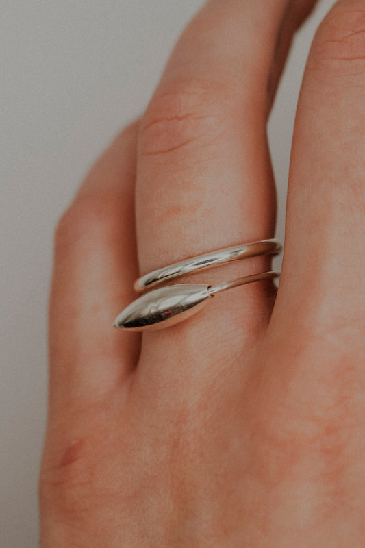 Baguette Spinner Ring Set of 2, Sterling Silver