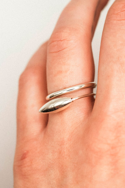 Baguette Spinner Ring Set of 2, Sterling Silver