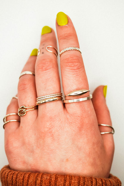 Baguette Spinner Ring, Sterling Silver