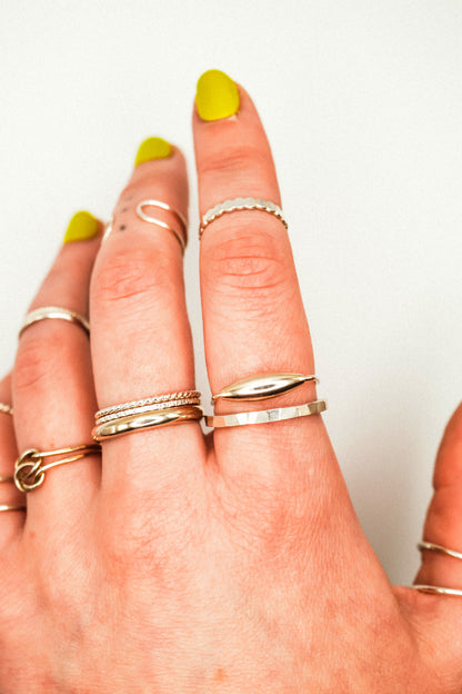 Baguette Spinner Ring, Sterling Silver