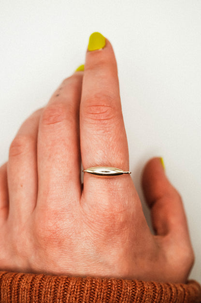 Baguette Spinner Ring, Sterling Silver