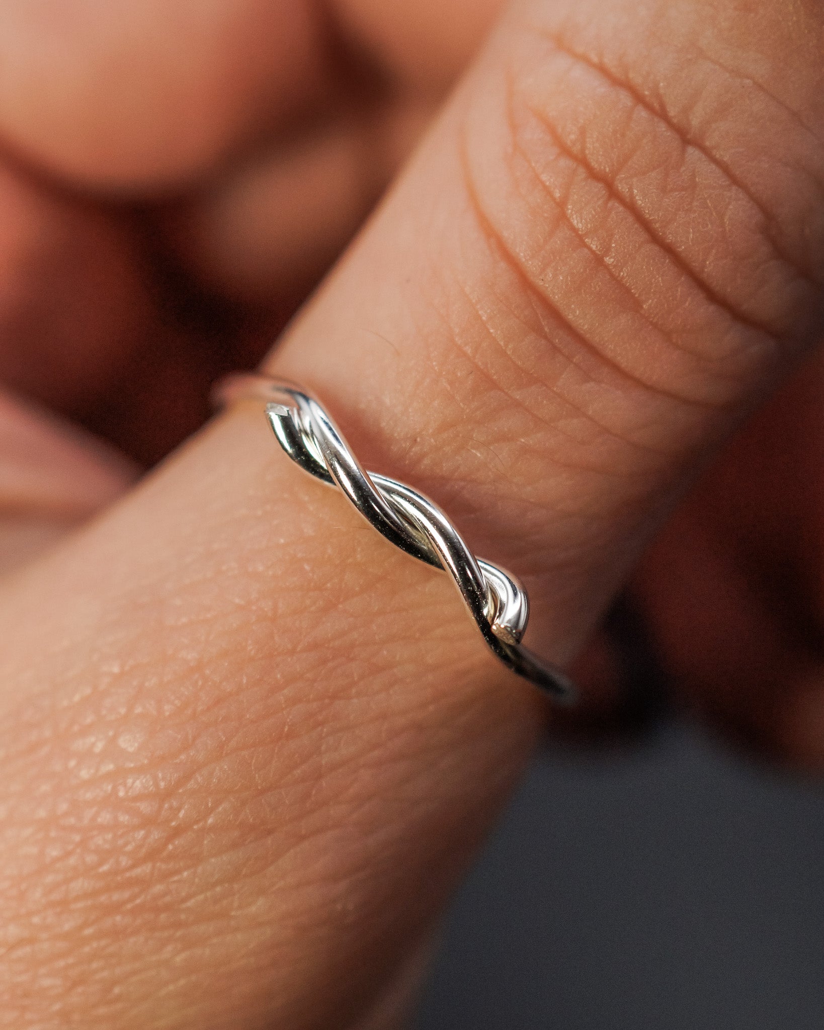 Sterling Silver Twisted Three-Wire Ring good