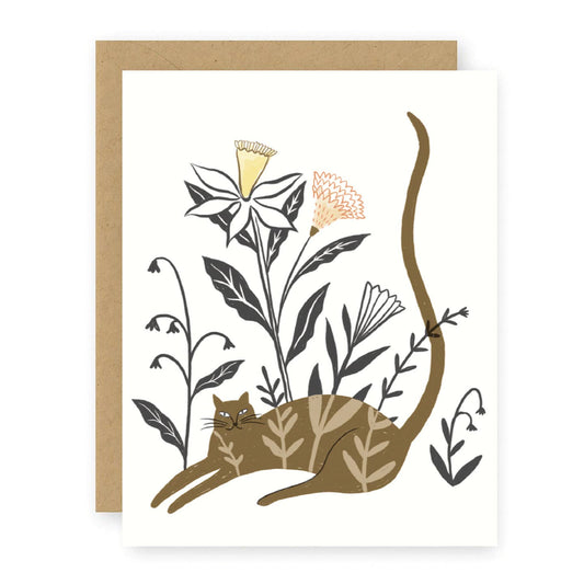 Plant Cat Greeting Card