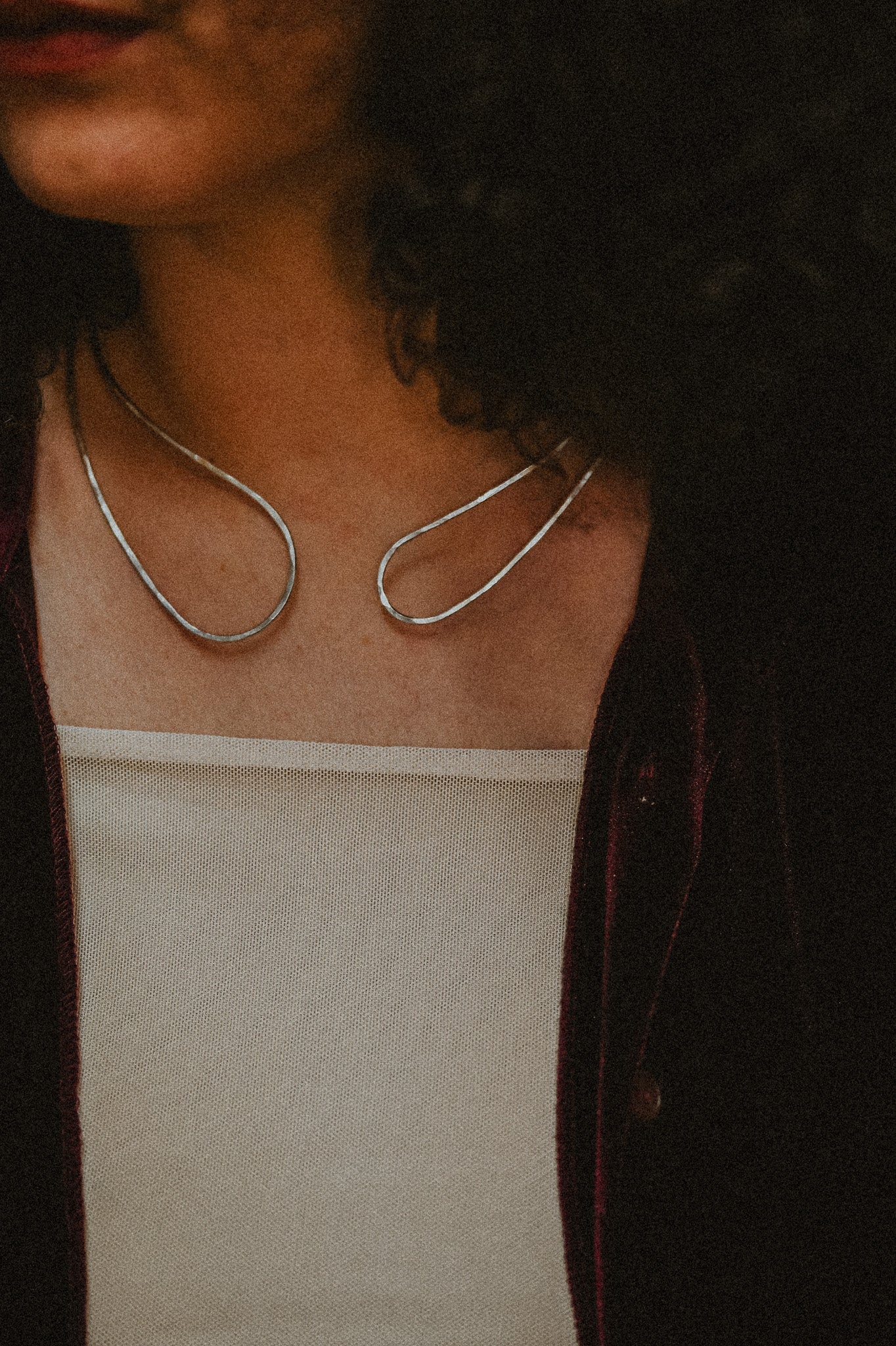 Wave Collar Necklace, Gold Fill, Rose Gold Fill, or Sterling Silver