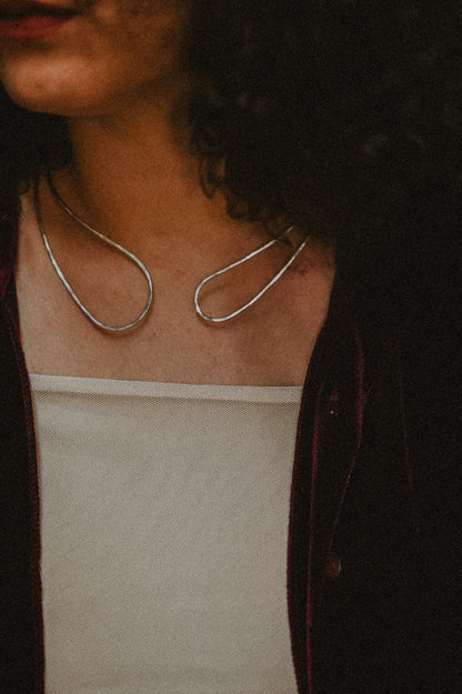 Wave Collar Necklace, Gold Fill, Rose Gold Fill, or Sterling Silver