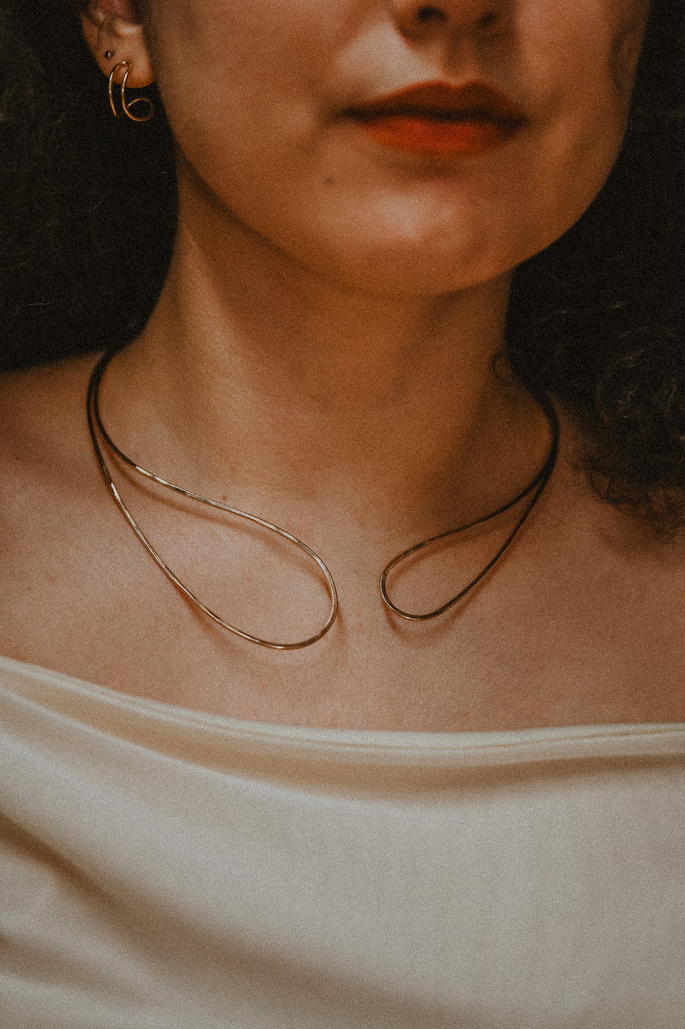 Wave Collar Necklace, Gold Fill, Rose Gold Fill, or Sterling Silver