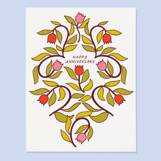 Tulip Happy Anniversary Greeting Card