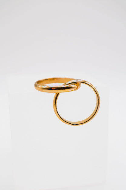 Chunky Interlocking Ring Set of 2, 14K Gold Fill