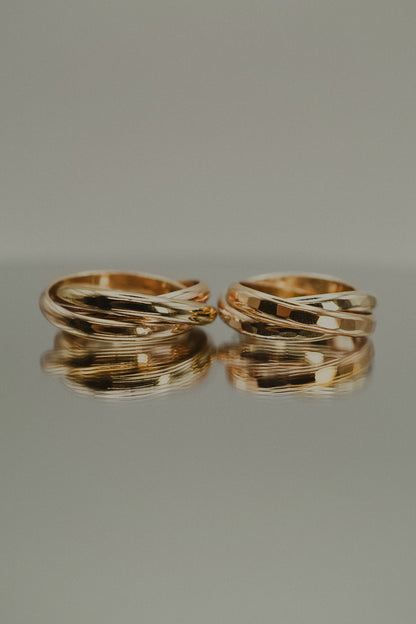 Chunky Interlocking Ring, 14K Gold Fill