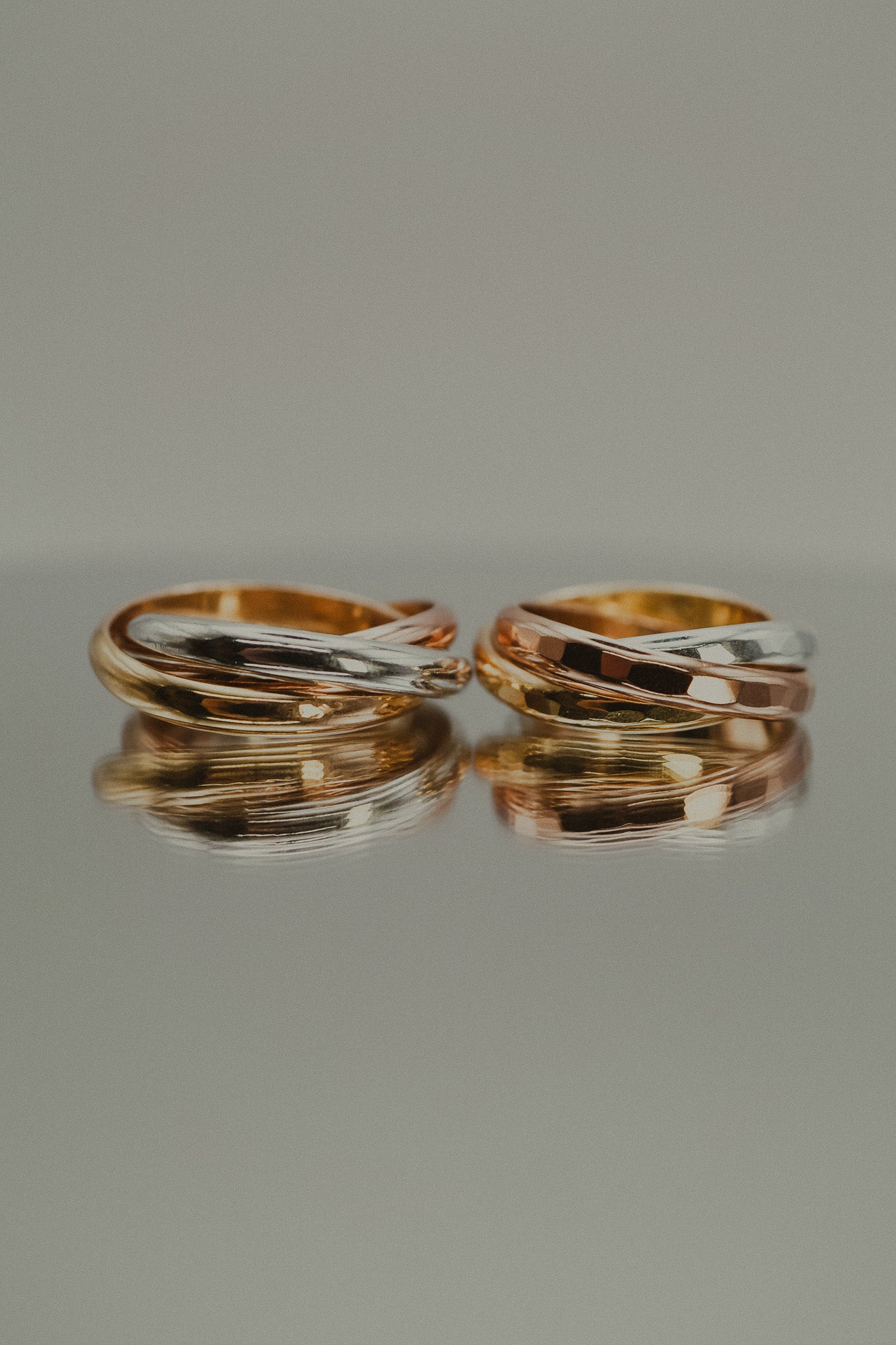 Chunky Interlocking Ring, Mixed Metals