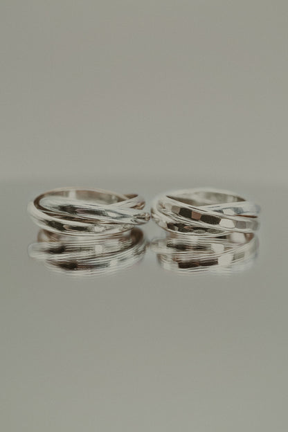 Chunky Interlocking Ring, Sterling Silver