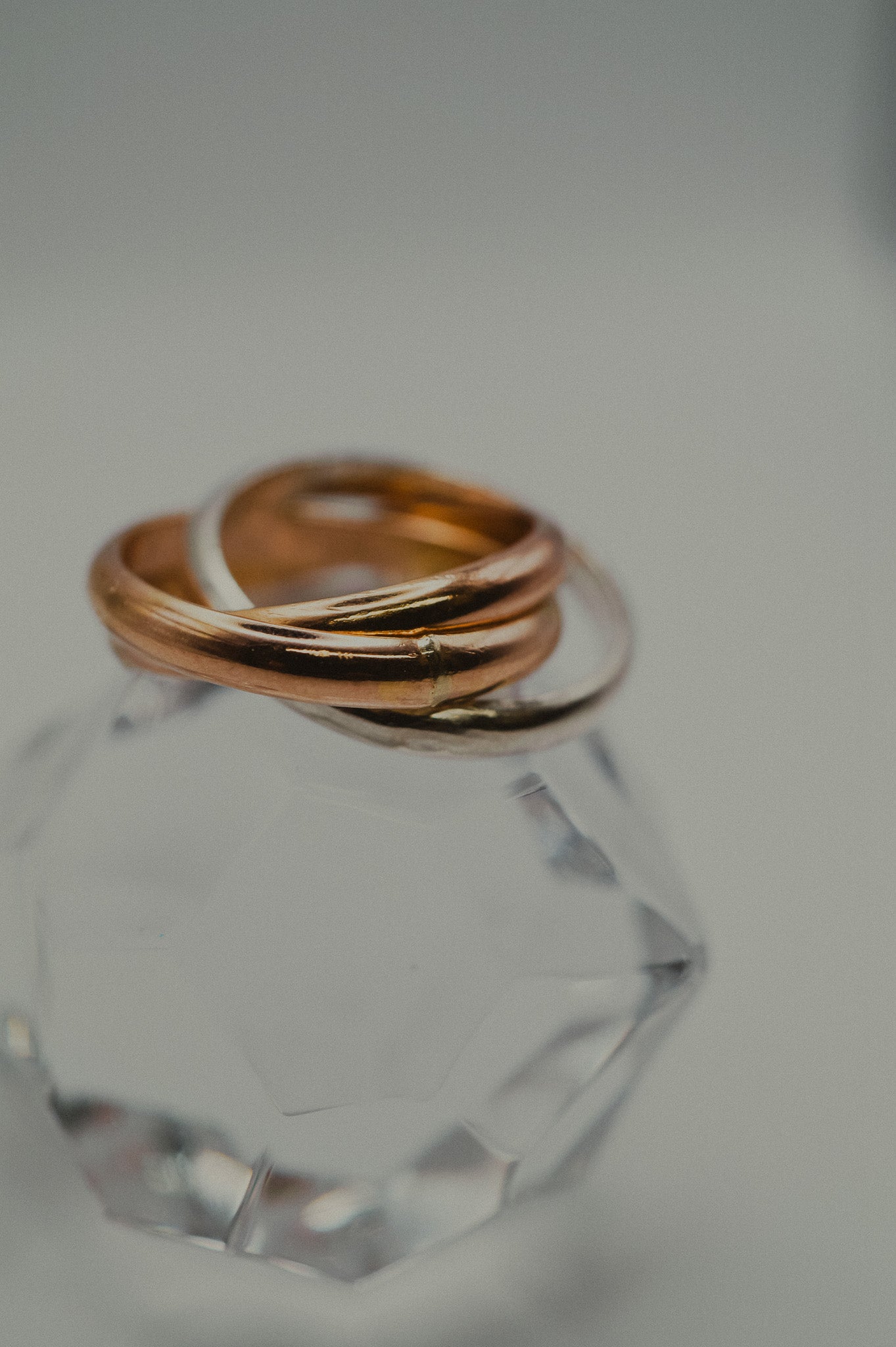 Chunky Interlocking Ring, 14K Rose Gold Fill