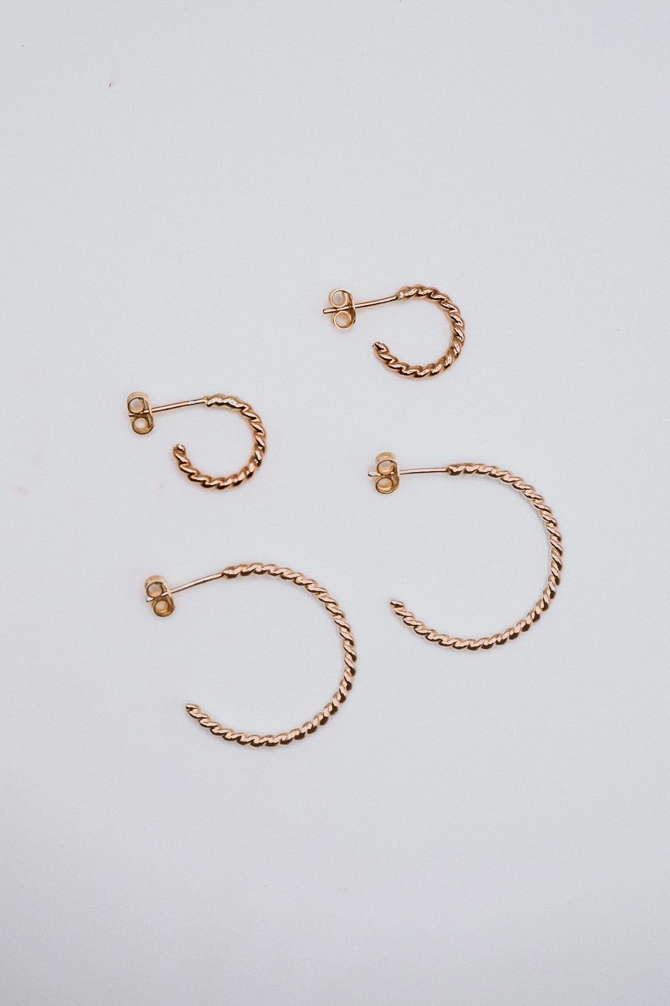 Chunky Twist Hoops in 14K Gold Fill, Rose Gold Fill or Sterling Silver