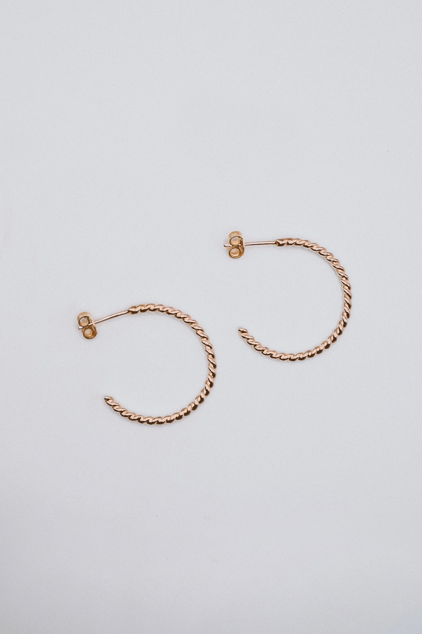Chunky Twist Hoops in 14K Gold Fill, Rose Gold Fill or Sterling Silver