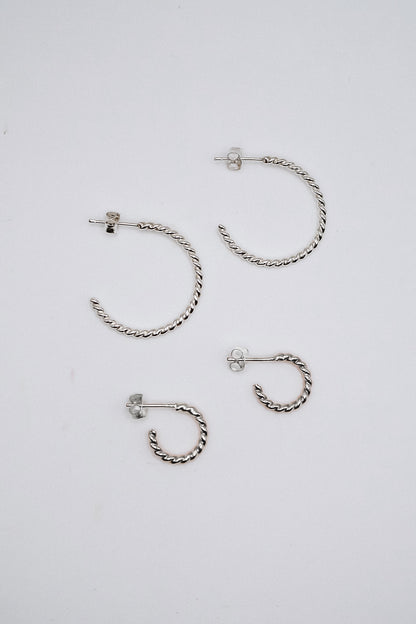 Chunky Twist Hoops in 14K Gold Fill, Rose Gold Fill or Sterling Silver