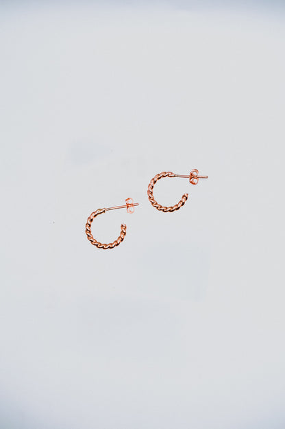 Chunky Twist Hoops in 14K Gold Fill, Rose Gold Fill or Sterling Silver