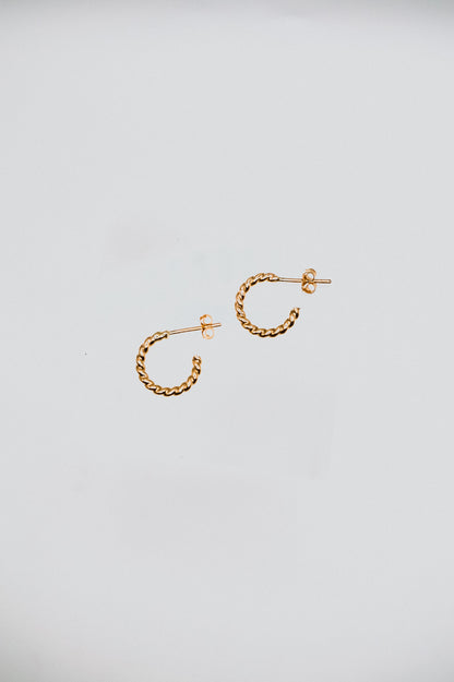 Chunky Twist Hoops in 14K Gold Fill, Rose Gold Fill or Sterling Silver