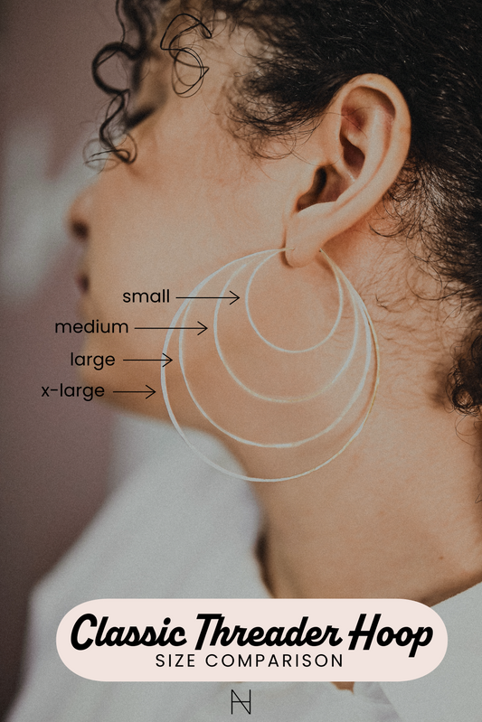 Classic Threader Hoop Earrings, Gold Fill, Rose Gold Fill, or Sterling Silver