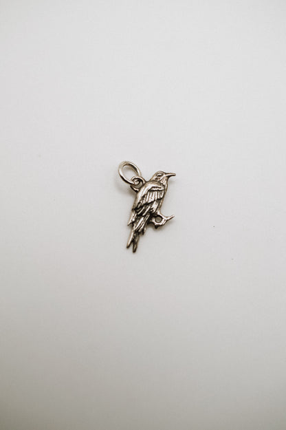 Crow Charm, Sterling Silver