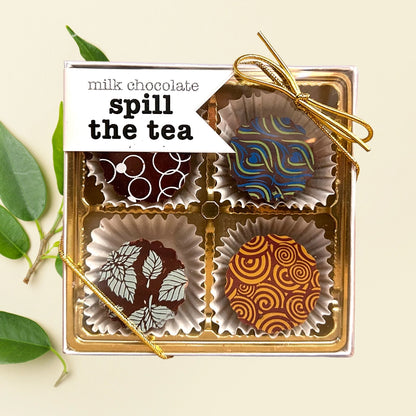 Spill the Tea - Milk & Dark Chocolate Tea-Infused Bonbons