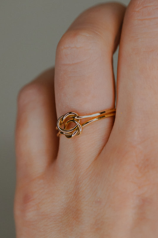 Double Knot Ring, 14K Gold Fill