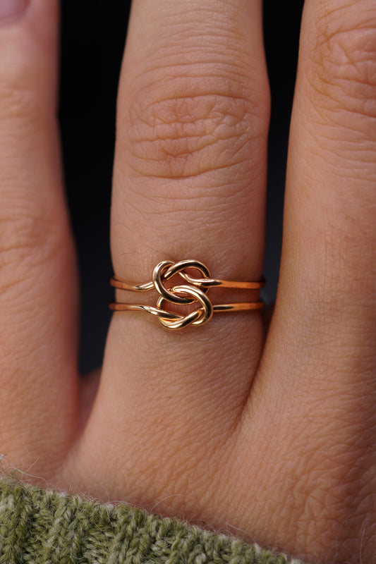 Double Knot Ring, 14K Gold Fill