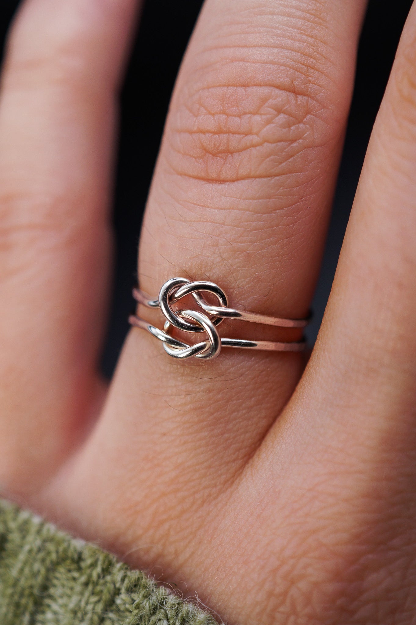 Double Knot Ring, Sterling Silver