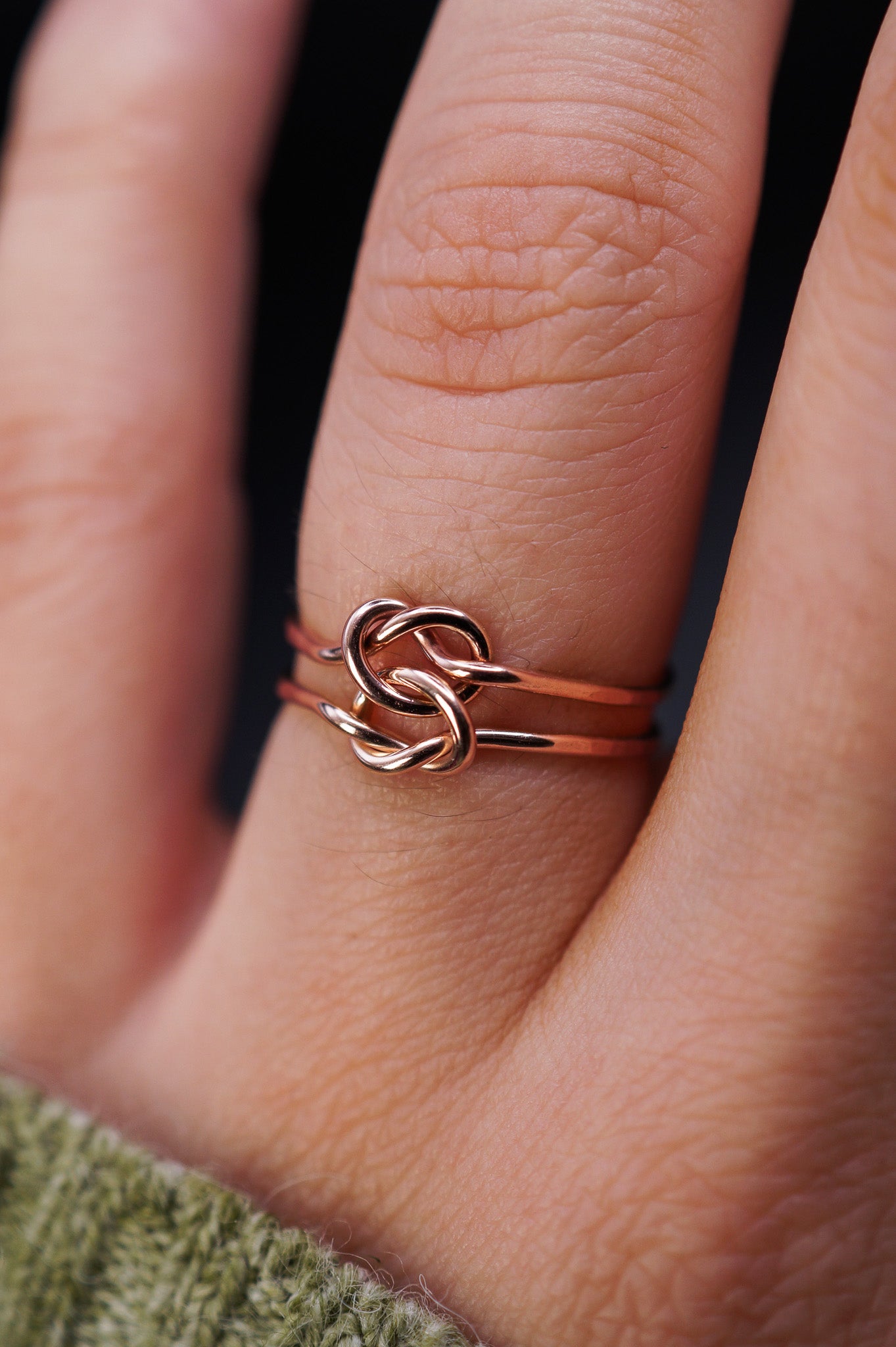 Double Knot Ring, 14K Rose Gold Fill