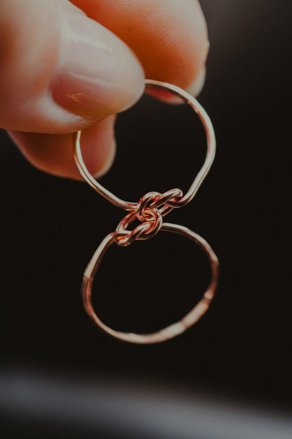 Double Knot Ring, 14K Rose Gold Fill