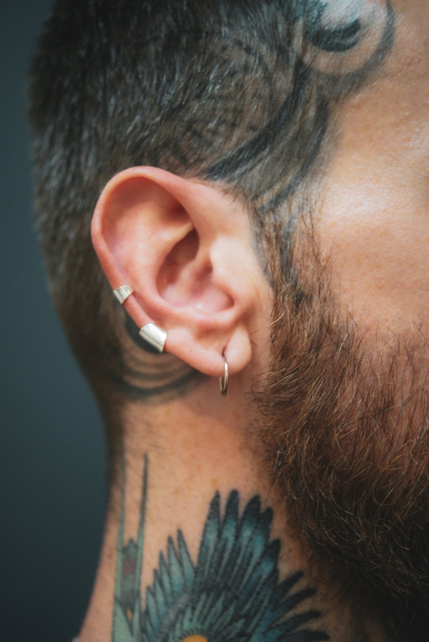 Double Shield Ear Cuff Set of 2, 14K Rose Gold Fill