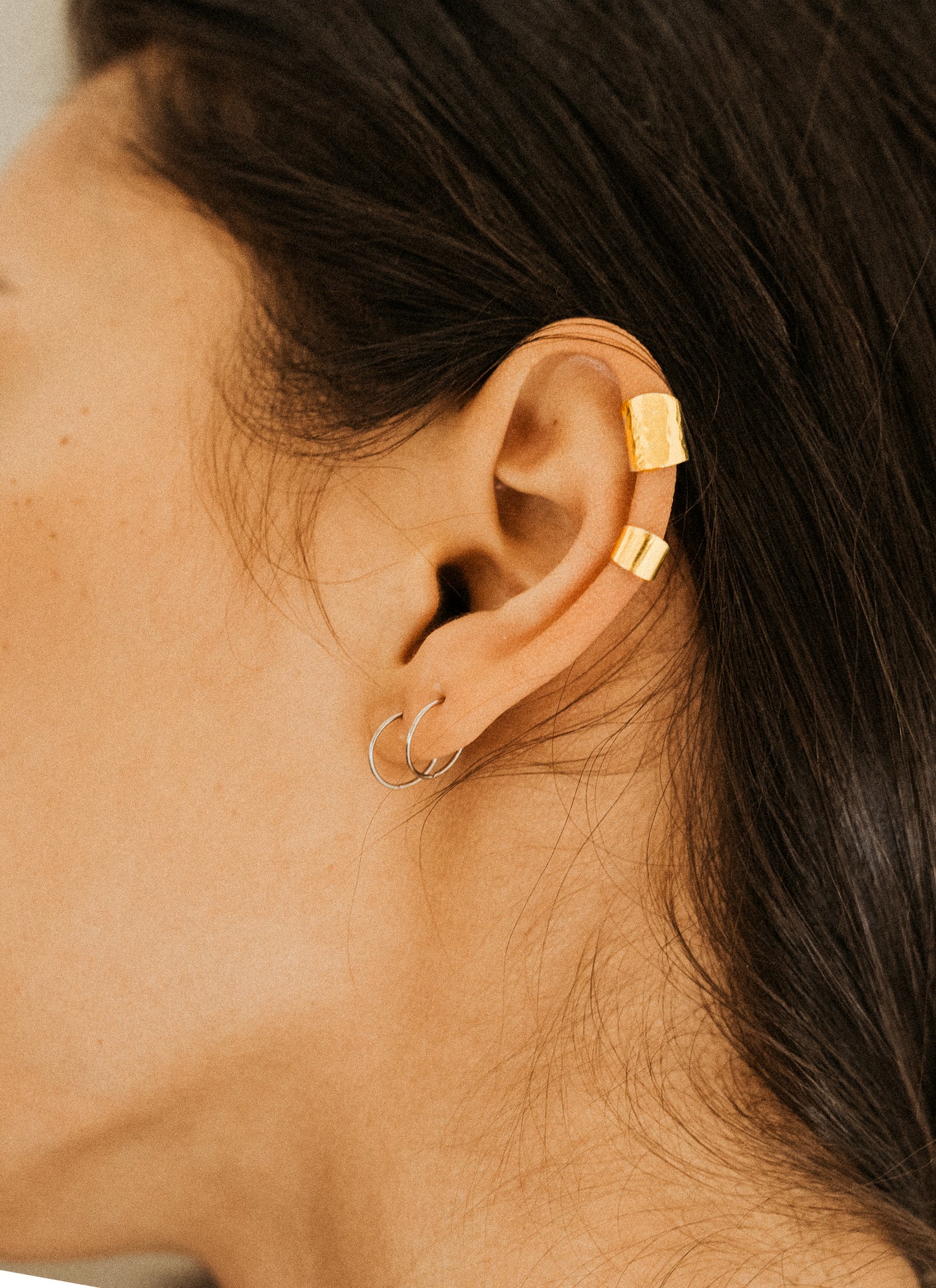 Double Shield Ear Cuff Set of 2, 14K Gold Fill