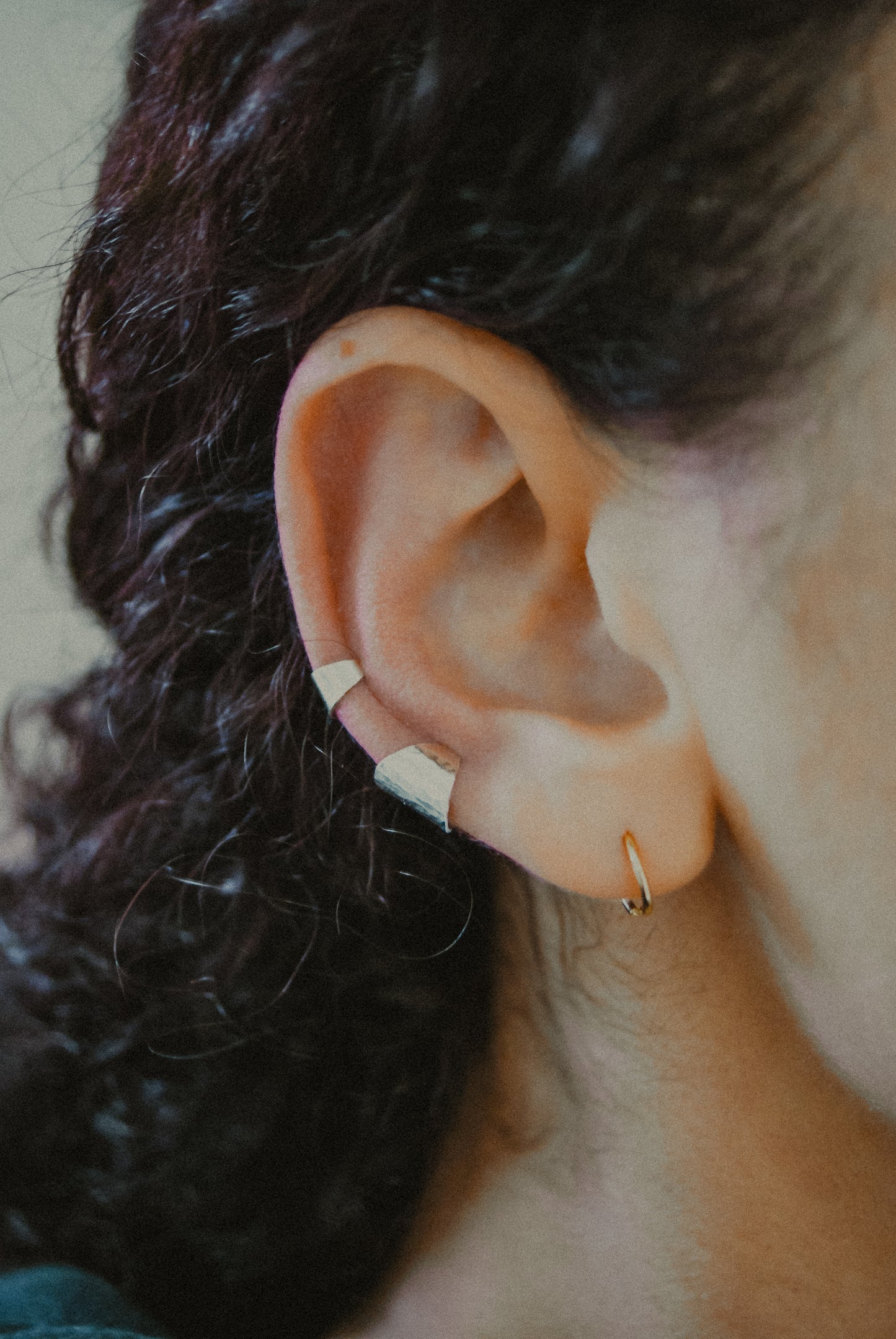 Double Shield Ear Cuff Set of 2, 14K Rose Gold Fill