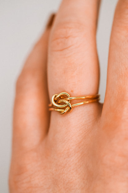 Double Knot Ring, 14K Gold Fill