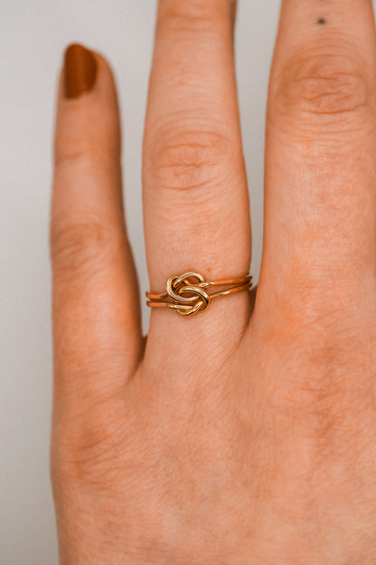 Double Knot Ring, 14K Gold Fill