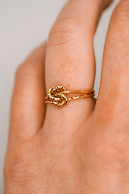Double Knot Ring, 14K Gold Fill