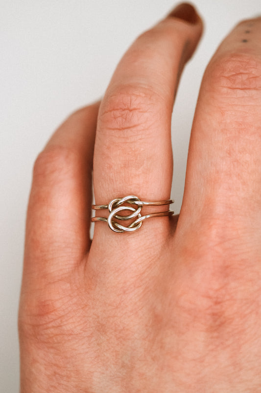 Double Knot Ring, Sterling Silver