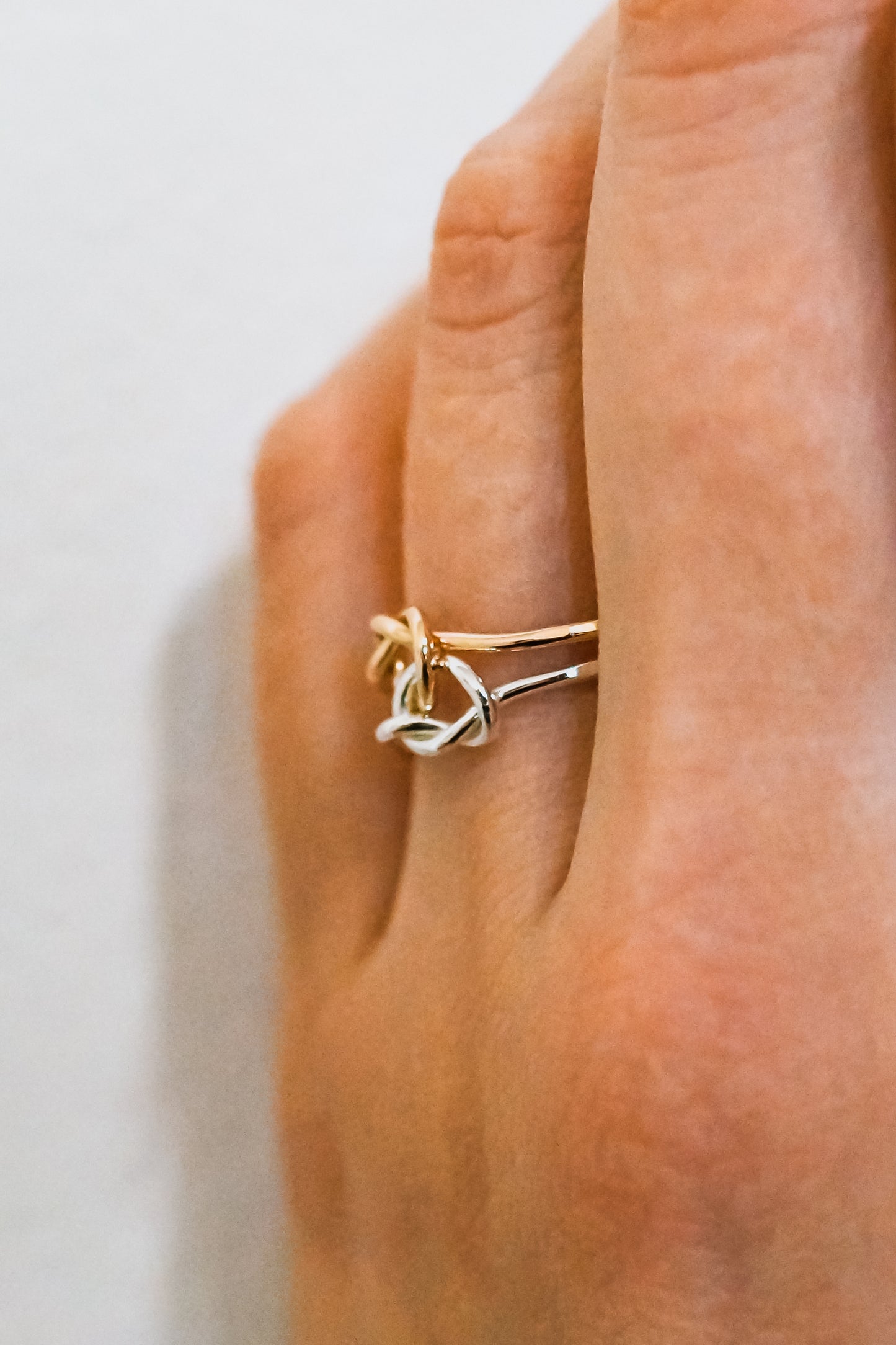 Double Knot Ring, Mixed Metal