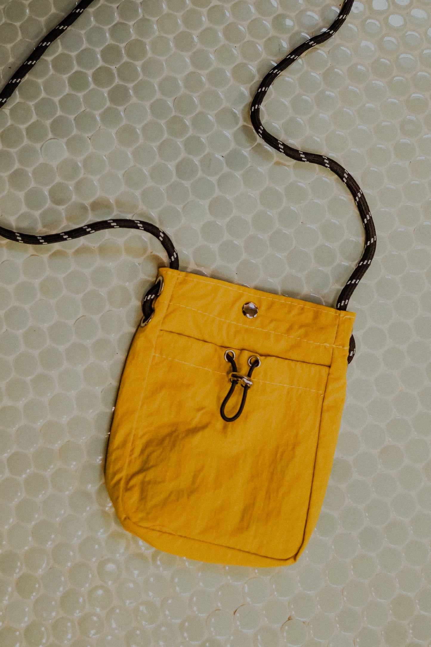 Mustard Small Drawstring Bag