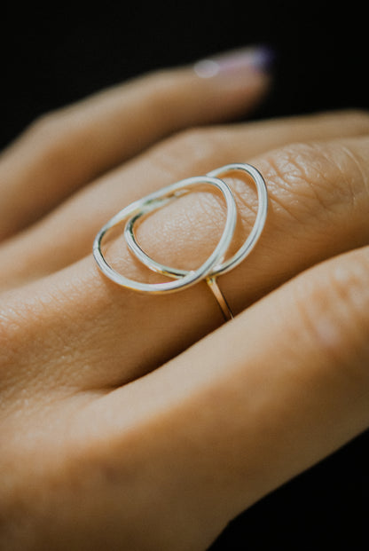 Eclipse Ring, Sterling Silver