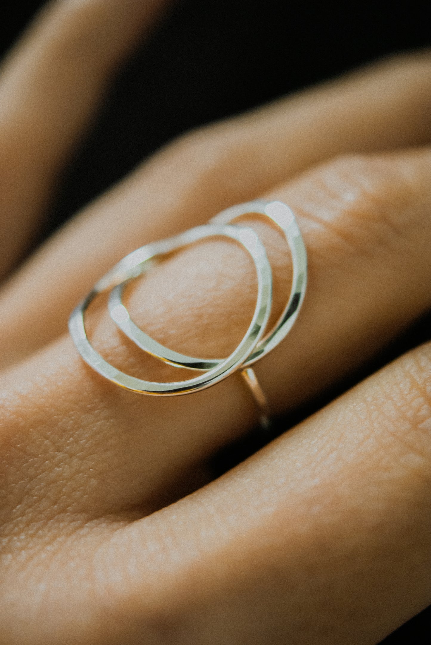 Eclipse Ring, Sterling Silver