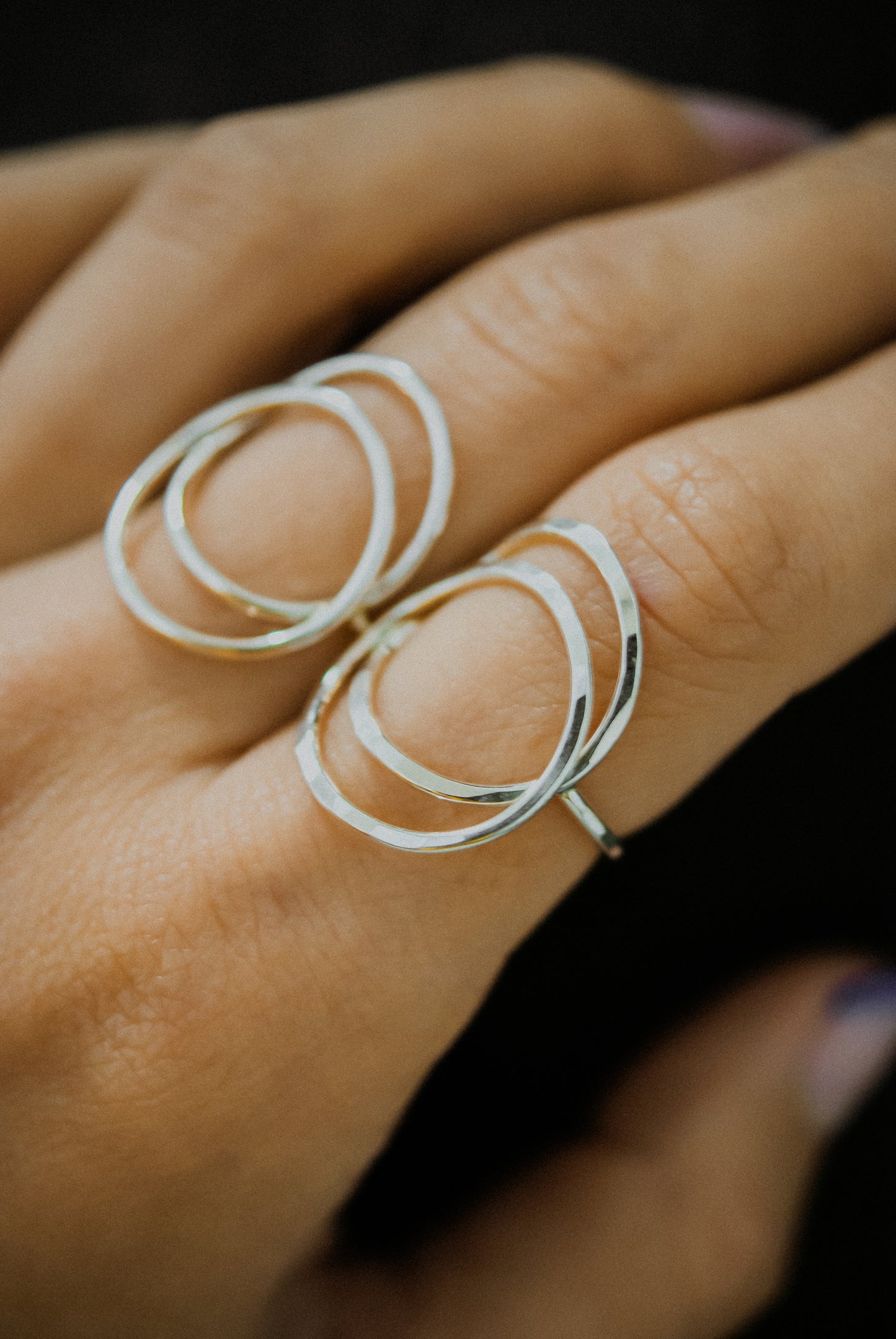 Eclipse Ring, Sterling Silver