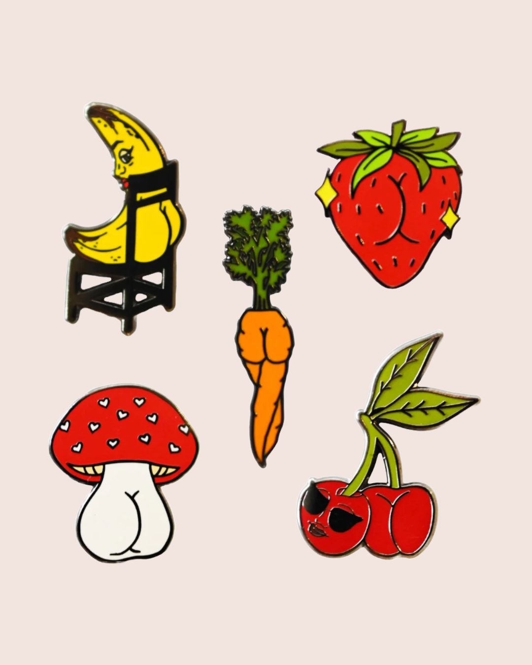 Foodie Booties Enamel Pins