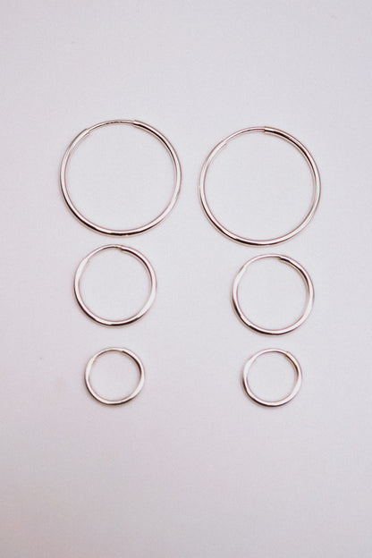 Endless Hoop Earring in Sterling Silver