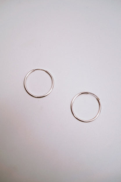 Endless Hoop Earring in Sterling Silver