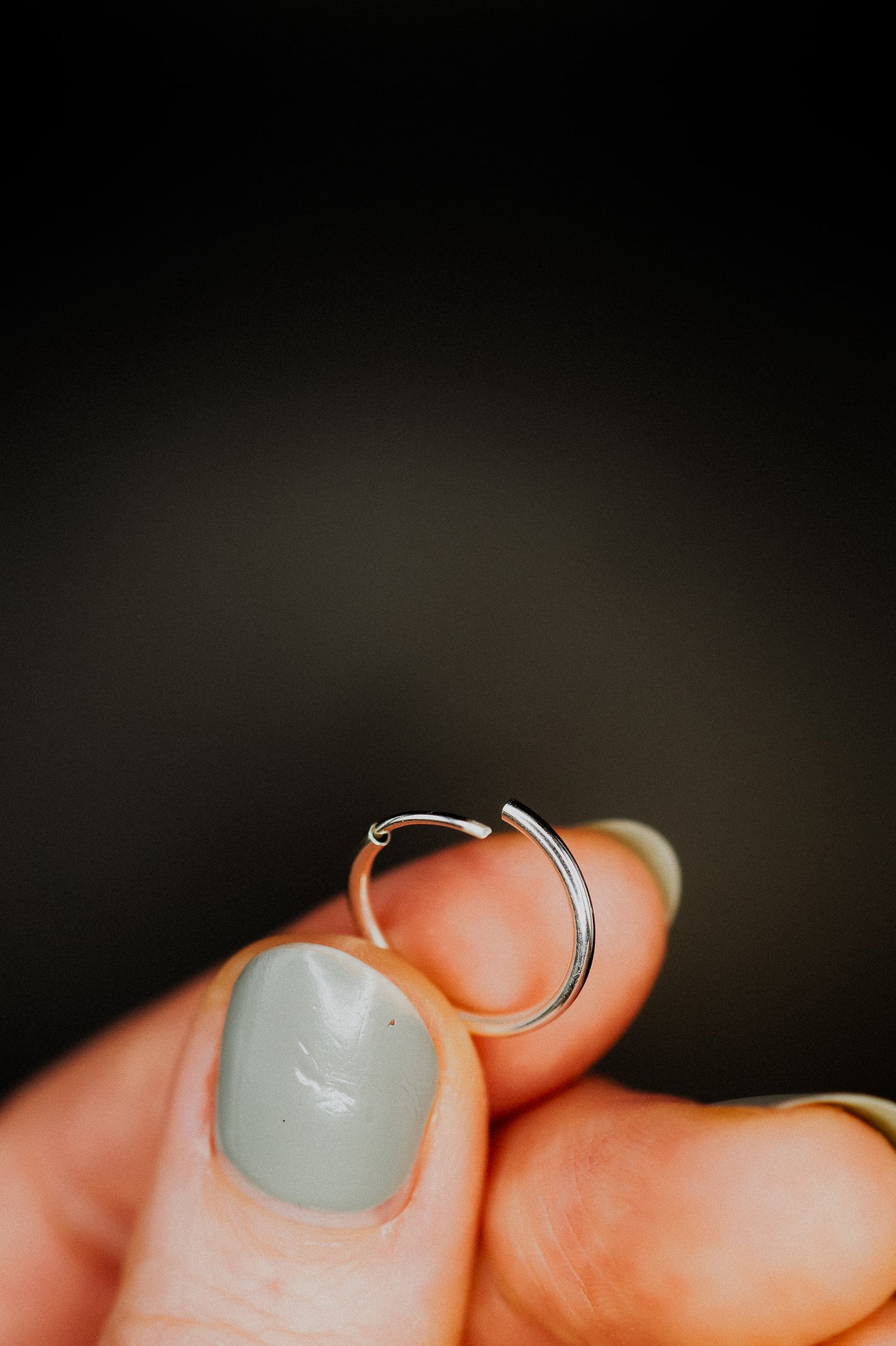 Endless Hoop Earring in Sterling Silver
