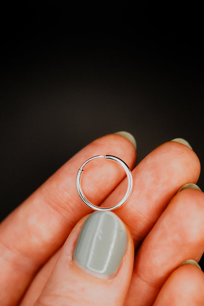 Endless Hoop Earring in Sterling Silver