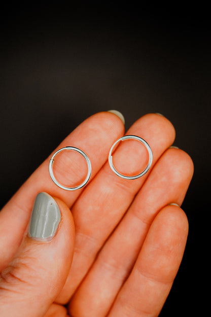 Endless Hoop Earring in Sterling Silver