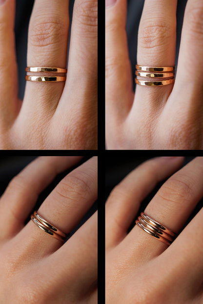 Extra Thick Ring, 14K Rose Gold Fill